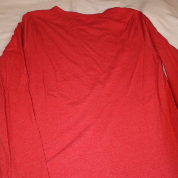 Red Long Sleeve Shirt by Time and Tru Size M Cotton and Polyester - Picture 2 of 8